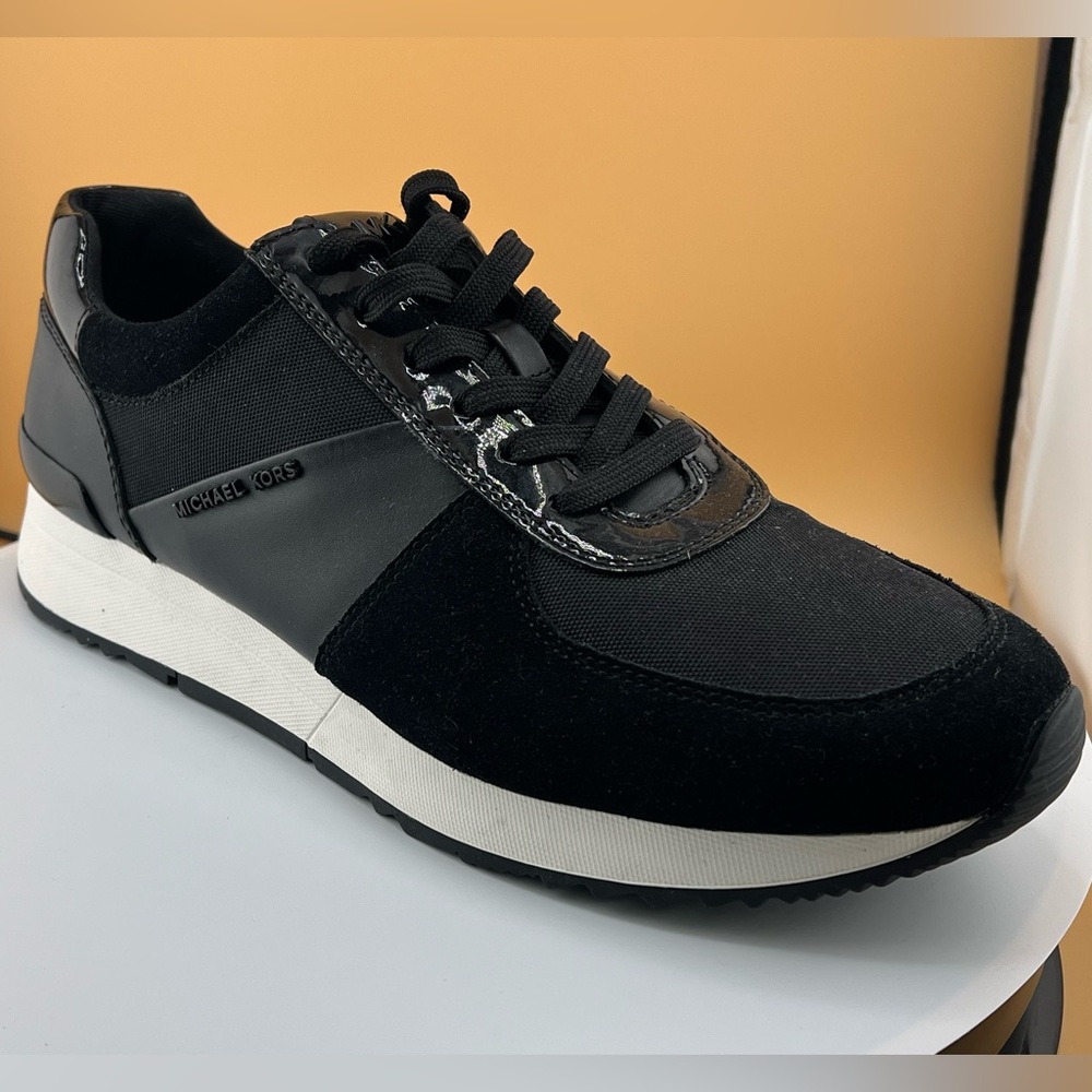 MICHAEL MICHAEL KORS Allie Leather and Canvas Sneaker